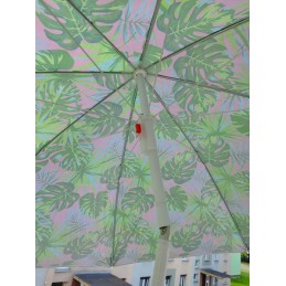 Folding sun umbrella 180cm garden balcony with tilt function leaves