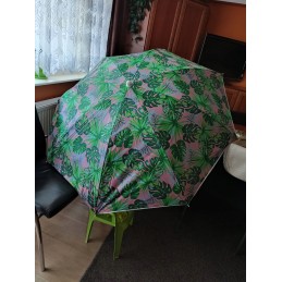 Folding sun umbrella 180cm garden balcony with tilt function leaves