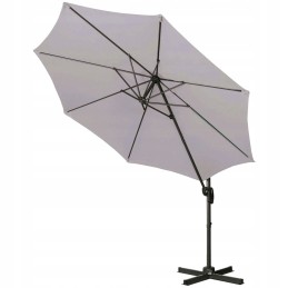 Large garden umbrella with arm for terrace garden 300x290cm gray tilting