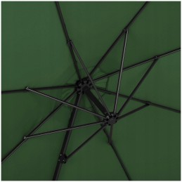 Hanging garden umbrella green 300cm upf 50 tilting on side arm