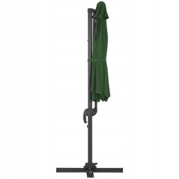 Hanging garden umbrella green 300cm upf 50 tilting on side arm