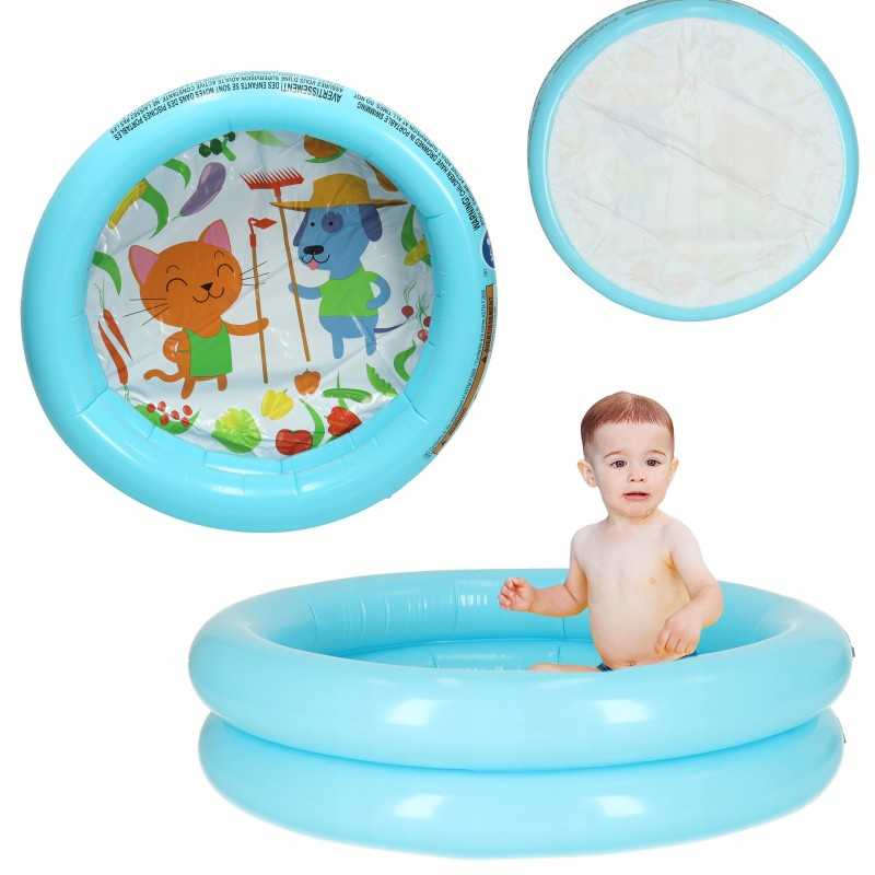 Baseinas vaikiškas baseinas vaikams, mažas mėlynas, skirtas plaukimo malonumui, 61 cm