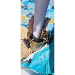 Base for umbrella attachment, metal, screw-in, 1032887