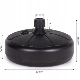 Pagrindas, pasvertas stovas sodo skėčiui, pripildytas vandens, 13 litrų