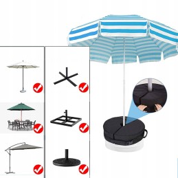 Stovas, tvirtas pagrindas, stabilus sodo skėčiui, pasvertas