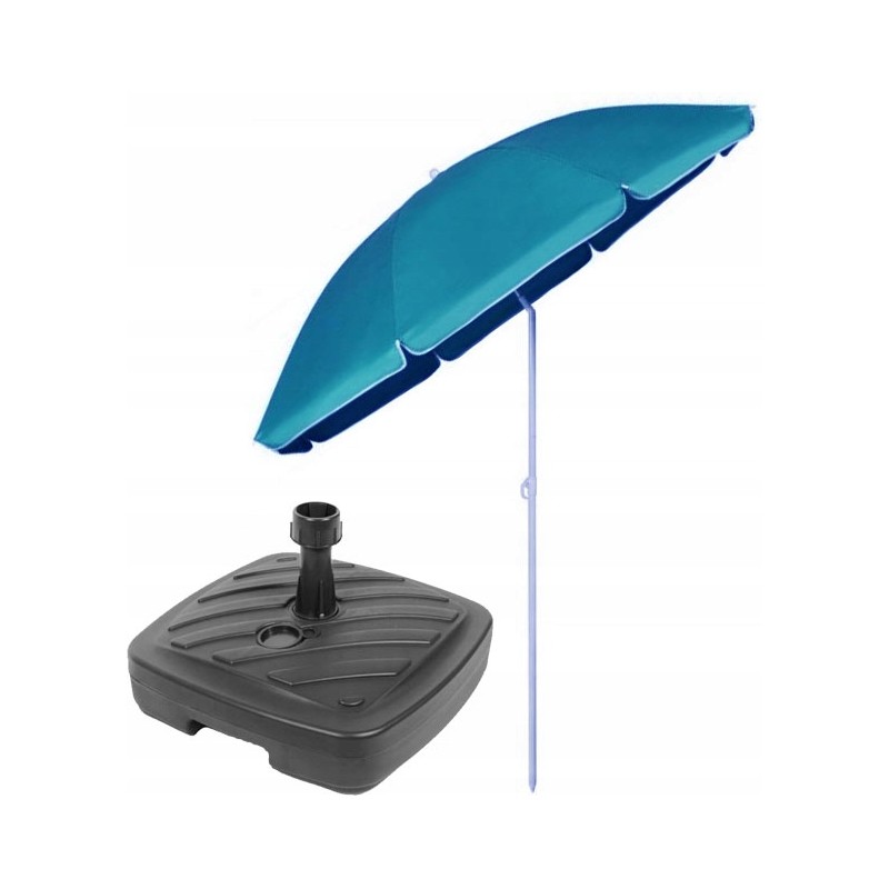 Strong large garden beach umbrella 180 cm in blue