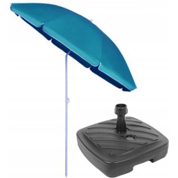 Strong large garden beach umbrella 180 cm in blue