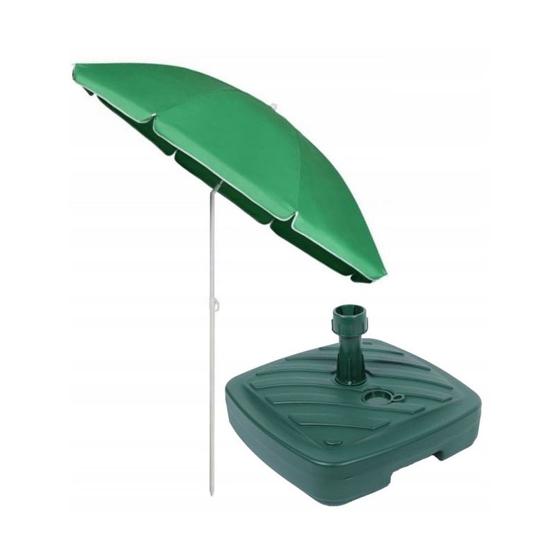 Tvirtas didelis sodo paplūdimio skėtis 180 cm, žalias