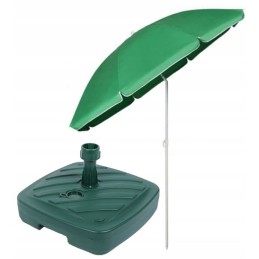 Tvirtas didelis sodo paplūdimio skėtis 180 cm, žalias