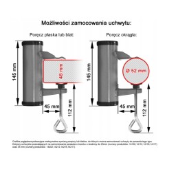 Umbrella holder for balcony railing anthracite 35mm