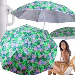 Garden beach umbrella balcony adjustable foldable broken leaves 150cm