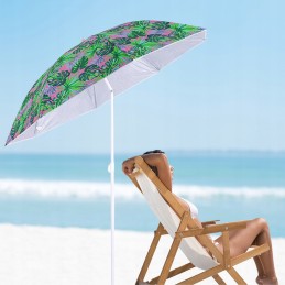 Garden beach umbrella balcony adjustable foldable broken leaves 150cm