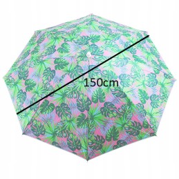 Garden beach umbrella balcony adjustable foldable broken leaves 150cm