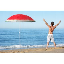 Garden beach umbrella large adjustable foldable broken 150cm watermelon