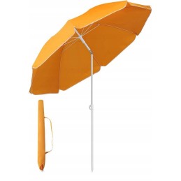 Sekey beach umbrella 160cm diameter orange for the beach with cover