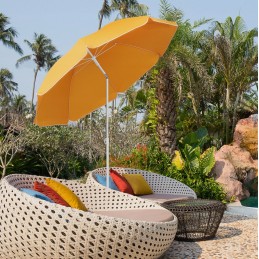 Sekey beach umbrella 160cm diameter orange for the beach with cover