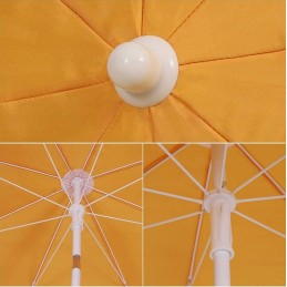 Sekey beach umbrella 160cm diameter orange for the beach with cover
