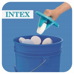 Cheminių medžiagų dozatorius, didelė intex chloro talpykla