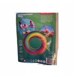 Dr delfinas pripučiamas plaukimo žiedas vaivorykštė xl 80cm