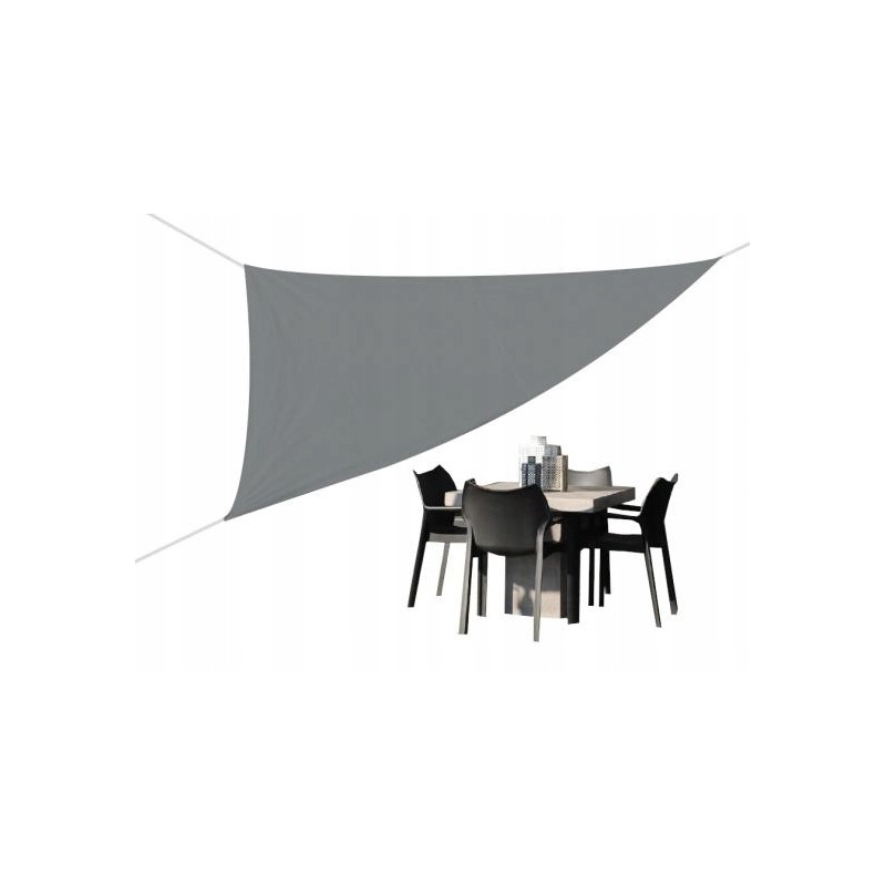 Sunshade triangle gray 3 6x3 6x3 6m