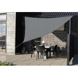 Skėčiukas nuo saulės burės trikampis pilkas 3 6x3 6x3 6m