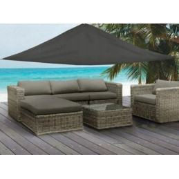 Skėčiukas nuo saulės burės trikampis pilkas 3 6x3 6x3 6m