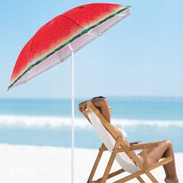 Adjustable beach garden umbrella with tilt function