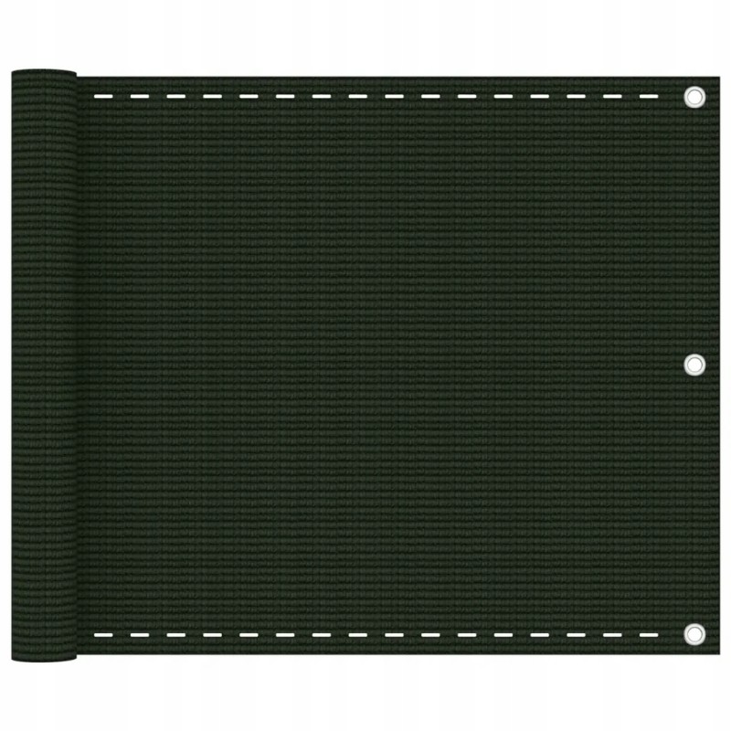 Balcony screen dark green 75x400 cm hdpe