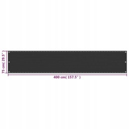 Vidaxl balcony screen hdpe 75x400 cm anthracite