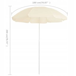 Vidaxl Garden Umbrella with Steel Pole Sand 180 cm