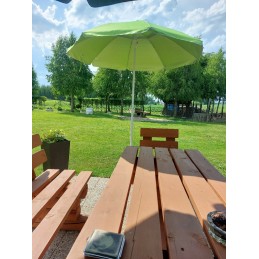 Paplūdimio skėtis reguliuojamo ilgio, žalias tadaras, 200 cm