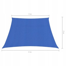 Sunshade sail hdpe 3/4x2m blue