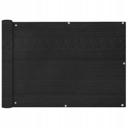 Vidaxl HDPE balkono ekranas 75x400 cm antracitas
