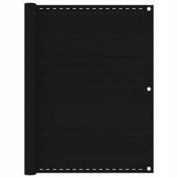 Balkono ekranas, juodas, 120x400 cm, HDPE