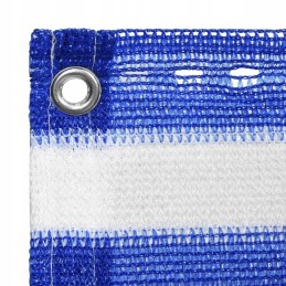 Vidaxl balkono ekranas mėlynos ir baltos spalvos 90x500 cm HDPE
