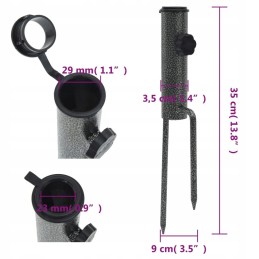 Vidaxl skėčių stovai su šlifavimo kaiščiais 2 vnt 9x35 cm