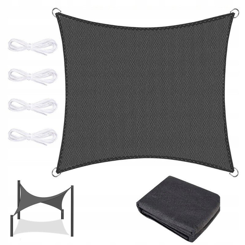 Sodo šešėlinis burinis skėtis vandeniui atsparus stačiakampis tentas 3x2m