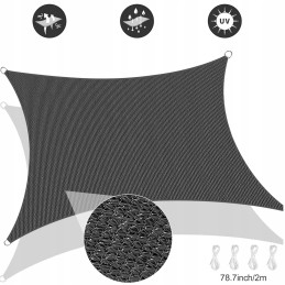 Sodo gaubtas burės vandeniui atsparus UV 3x2m stačiakampis atspalvis