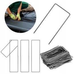 Metaliniai kaiščiai agrotekstilei, tvirtai geotekstilei, 15 cm, 100 vnt.