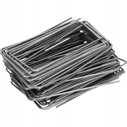 Metaliniai kaiščiai agrotekstilei, tvirtai geotekstilei, 15 cm, 100 vnt.