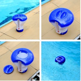 Baseino chloro dozatorius, baseino cheminių medžiagų plūdė su termometru 2 viename