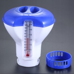 Baseino chloro dozatorius, baseino cheminių medžiagų plūdė su termometru 2 viename