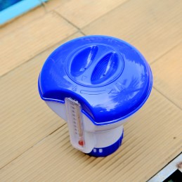 Baseino chloro dozatorius, baseino cheminių medžiagų plūdė su termometru 2 viename