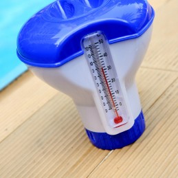 Baseino chloro dozatorius, baseino cheminių medžiagų plūdė su termometru 2 viename