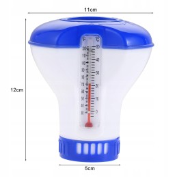 Baseino chloro dozatorius, baseino cheminių medžiagų plūdė su termometru 2 viename