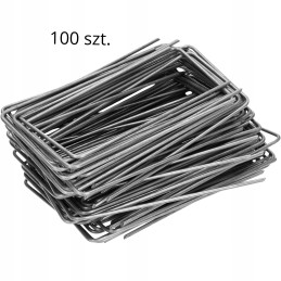 Metaliniai kaiščiai agrotekstilei, tvirtai geotekstilei, 15 cm, 100 vnt.