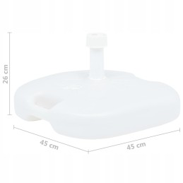 Lietussarga pamatne pildīta ar ūdeni/smiltīm, 16l, balta