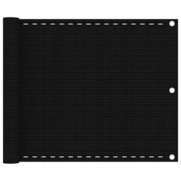 Juodas balkono ekranas 75x500 cm HDPE