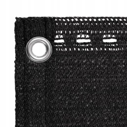 Juodas balkono ekranas 75x500 cm HDPE