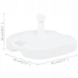 Vidaxl Umbrella Base Filled with Water and Sand 16 L White